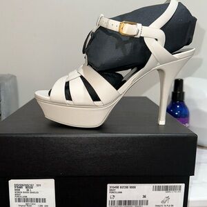 BRAND NEW NEVER WORN YSL TRIBUTE HEELS